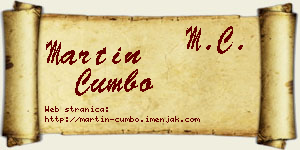 Martin Cumbo vizit kartica